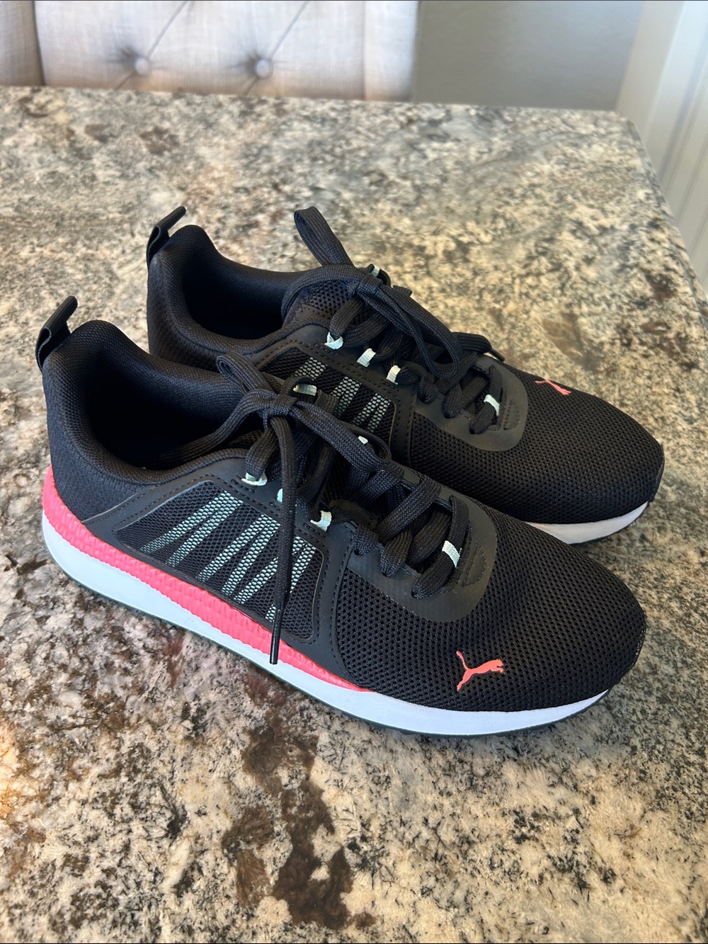 Puma Pacer Net Cage Sneakers with Pink & Mint Accents 8